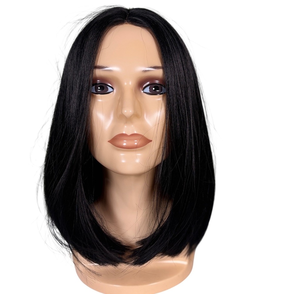 Classic Black Bob Wig Synthetic Natural Looking Full Cap‎